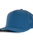 Atlantic blue signature laser mesh 5 panel hat waterproof and sweat proof cap designed in Canada Six Hats Supply