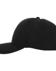 Stealth Black Low Pro Waterproof Hat (Full Material Back)