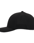 Stealth Black Low Pro Waterproof Hat (Lasered Mesh)