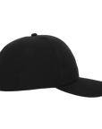 Stealth Black Low Pro Waterproof Hat (Full Material Back)