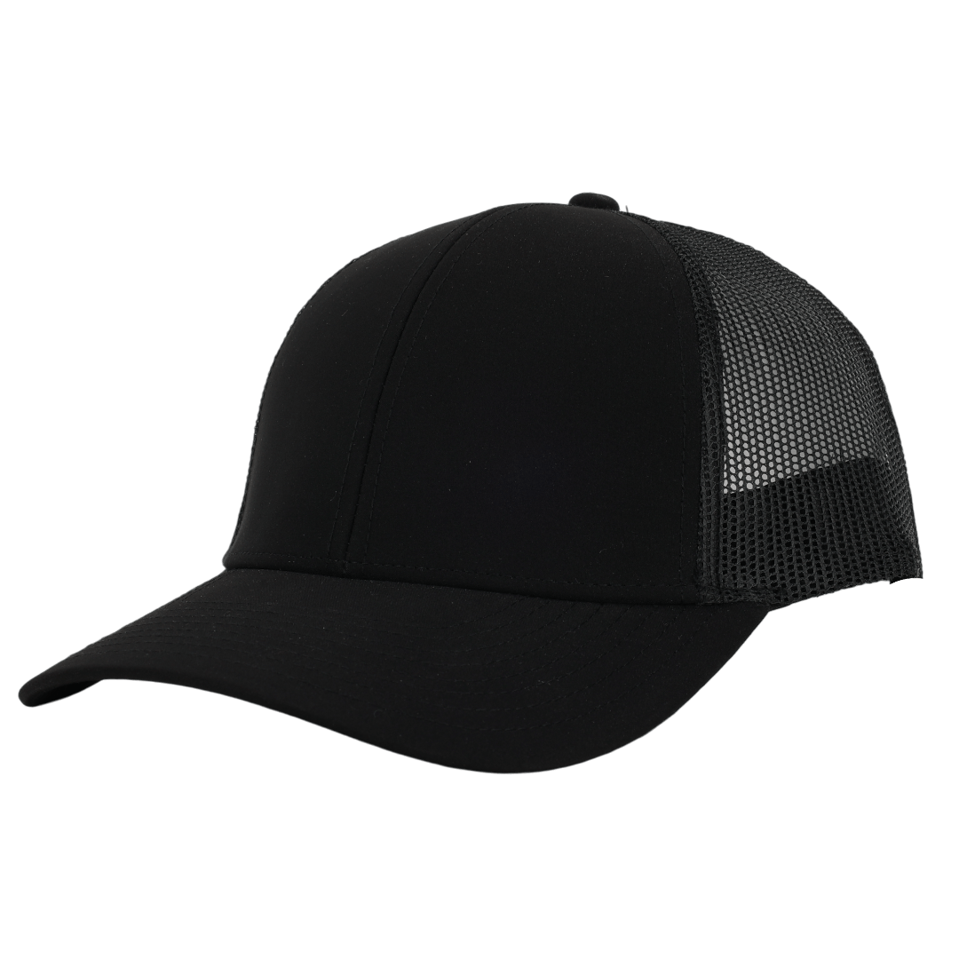 Stealth Black Mesh Low Pro Waterproof Hat