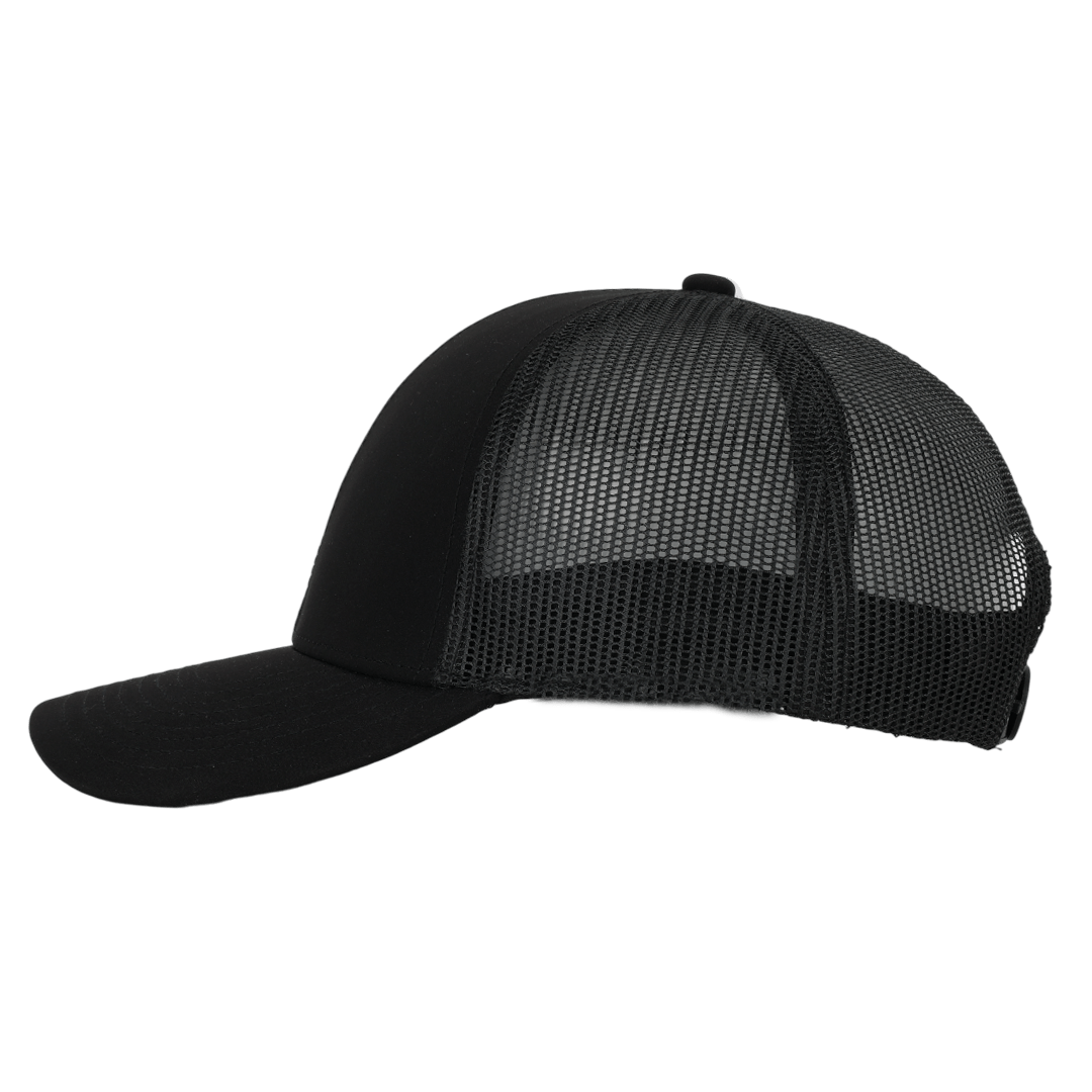 Stealth Black Mesh Low Pro Waterproof Hat