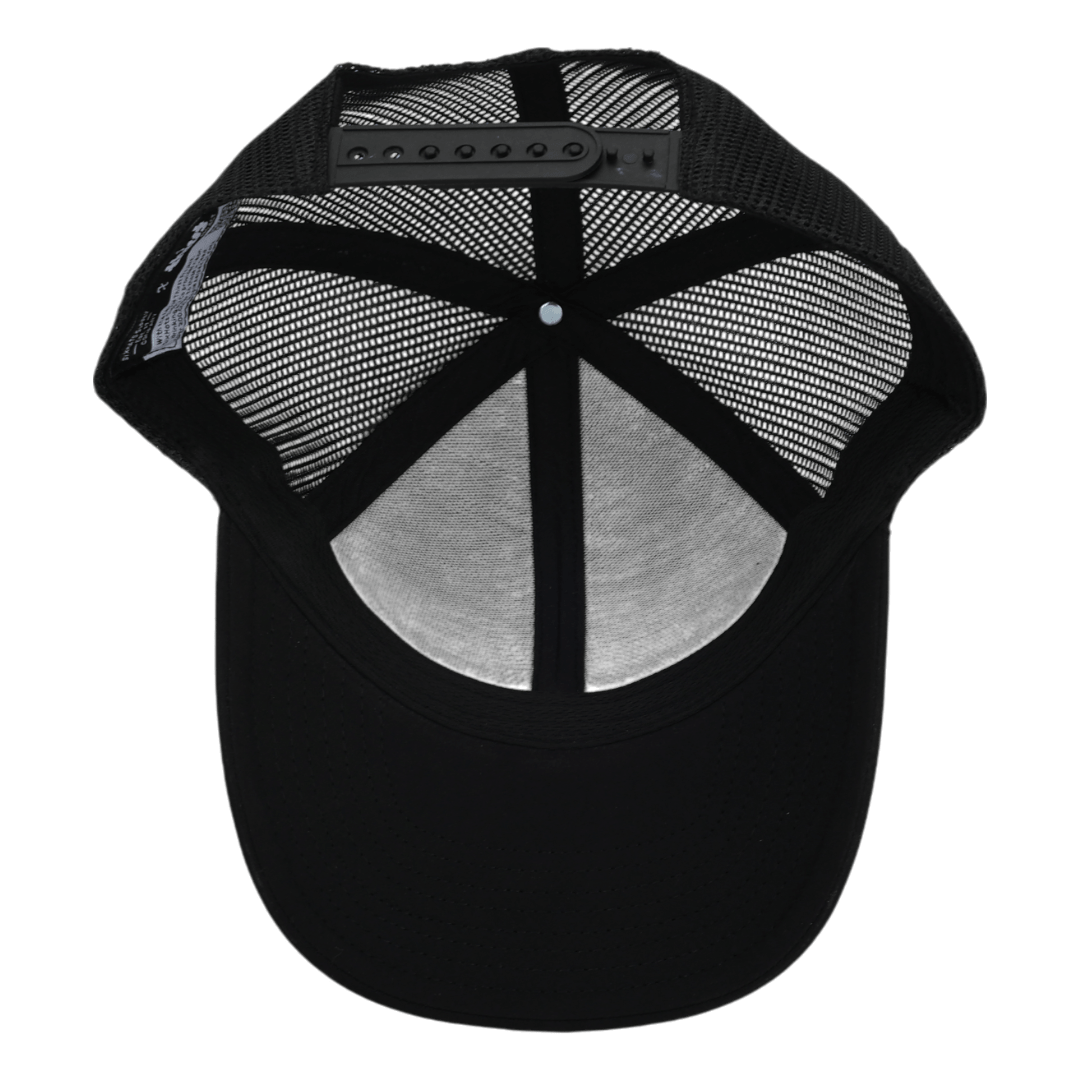 Stealth Black Mesh Low Pro Waterproof Hat