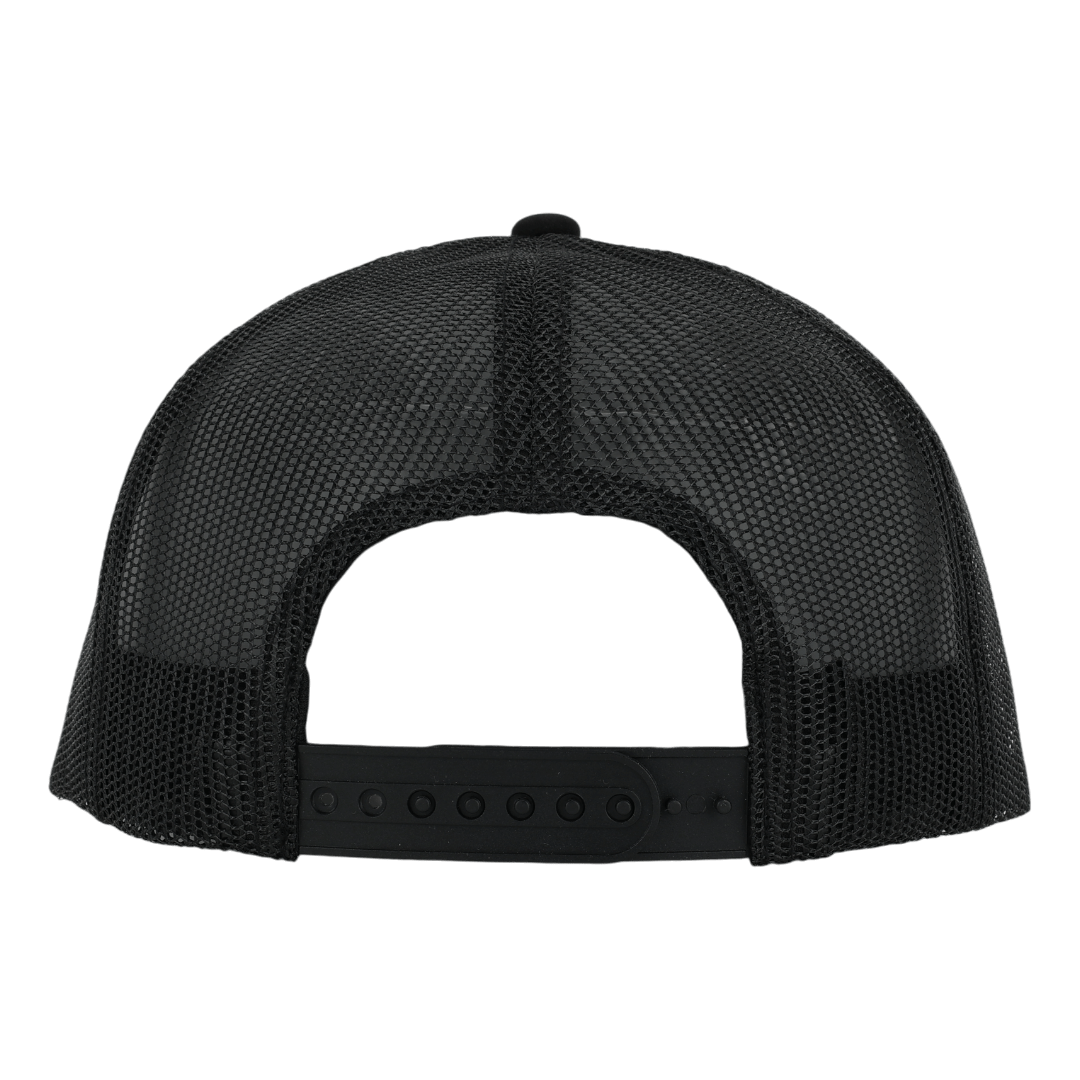 Stealth Black Mesh Tradesman Waterproof Hat