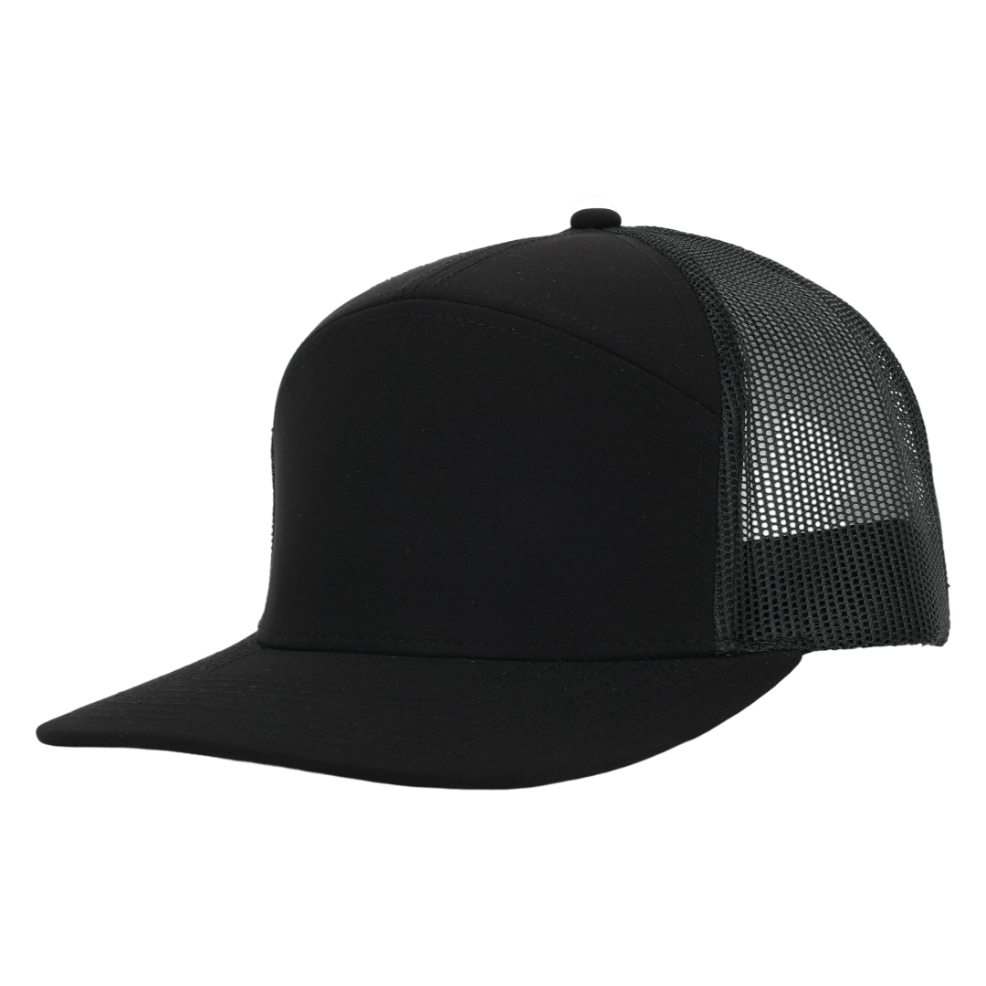 Stealth Black Mesh Tradesman Waterproof Hat