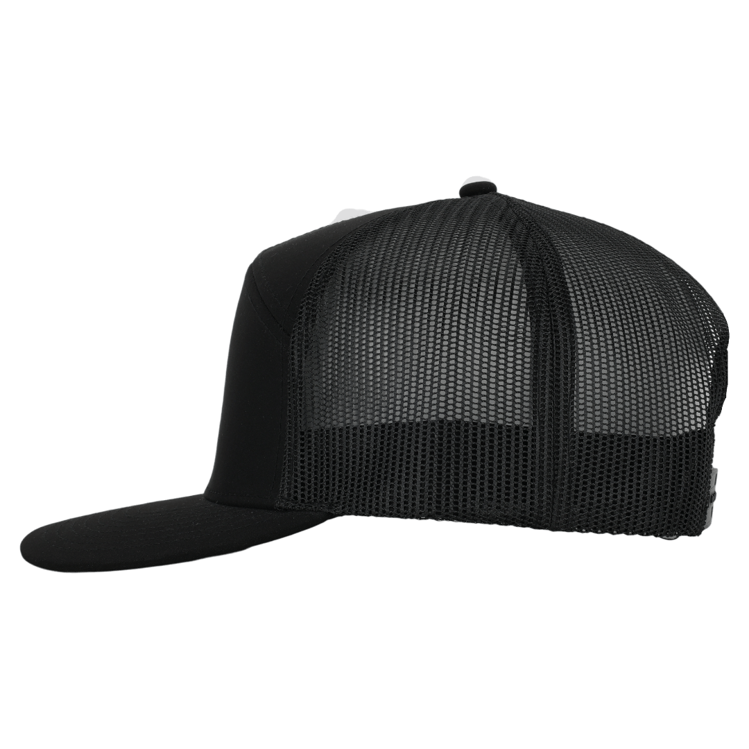 Stealth Black Mesh Tradesman Waterproof Hat
