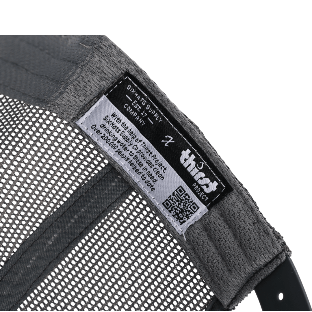 Stealth Black & Charcoal Mesh Signature Waterproof Hat