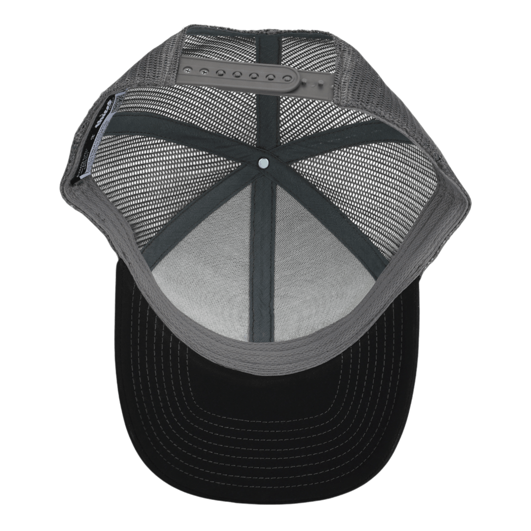 Stealth Black & Charcoal Mesh Low Pro Waterproof Hat