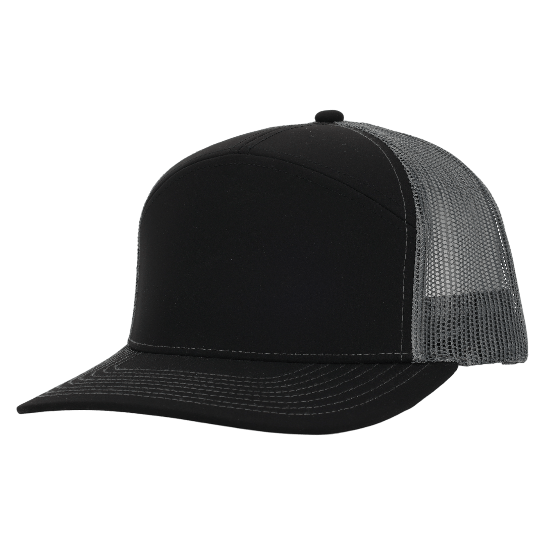 Stealth Black & Charcoal Mesh Tradesman Waterproof Hat