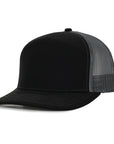 Stealth Black & Charcoal Mesh Tradesman Waterproof Hat