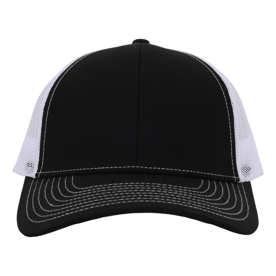 Stealth Black & White Mesh Low Pro Waterproof Hat