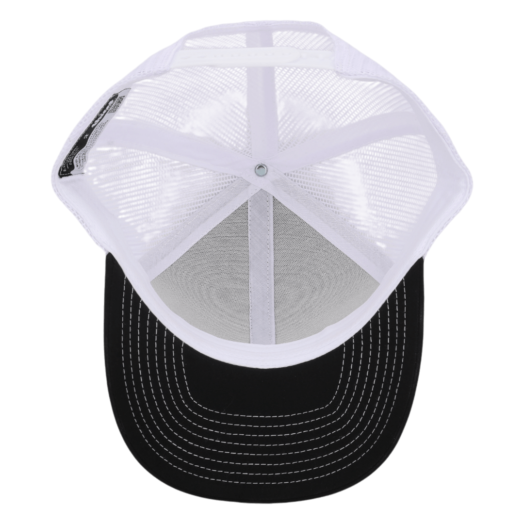 Stealth Black & White Mesh Low Pro Waterproof Hat