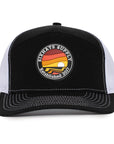 Black & White Mesh Horizon Tradesman Waterproof Hat