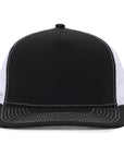 Black and White plastic mesh 5 panel signature hat waterproof cap designed in Canada Six hats Supply