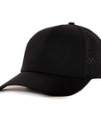 Stealth Black Low Pro Waterproof Hat (Lasered Mesh)