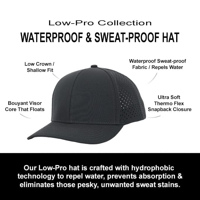 Stealth Charcoal Low Pro Waterproof Hat