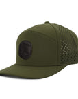 Forest_green_tradesman_waterproof_sweat_proof_sasquatch_style_embroidery_design_in_Canada_side_view