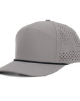 Gray tradesman baseball cap with perforated design waterproof