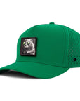 Kelly Green signature Beaver fabric patch waterproof and sweat proof frontside view designed in Canada SixHats supply