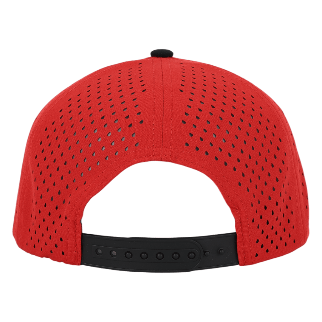 Stealth Red & Black Low Pro Waterproof Hat