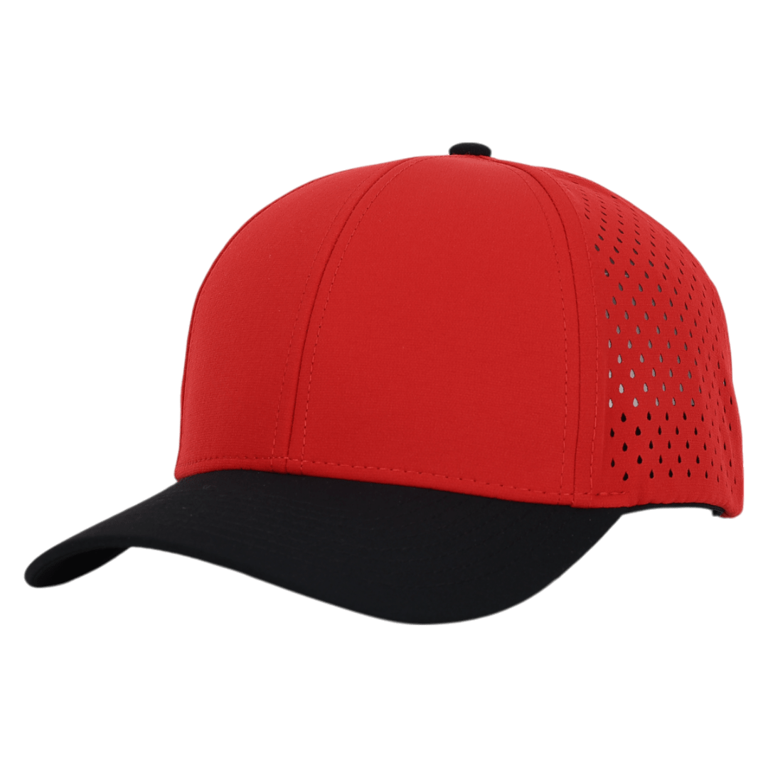 Stealth Red & Black Low Pro Waterproof Hat