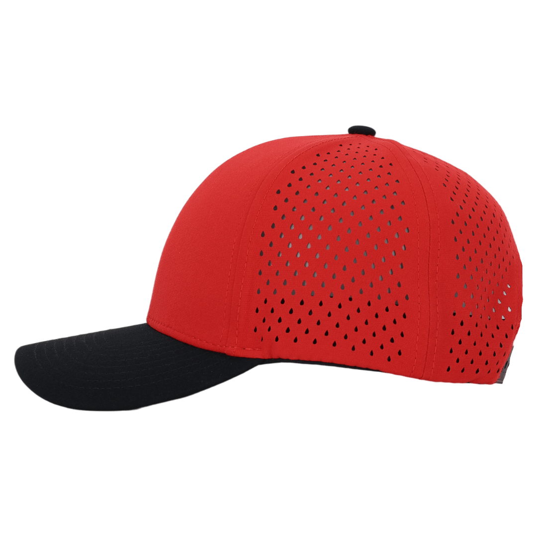 Stealth Red & Black Low Pro Waterproof Hat