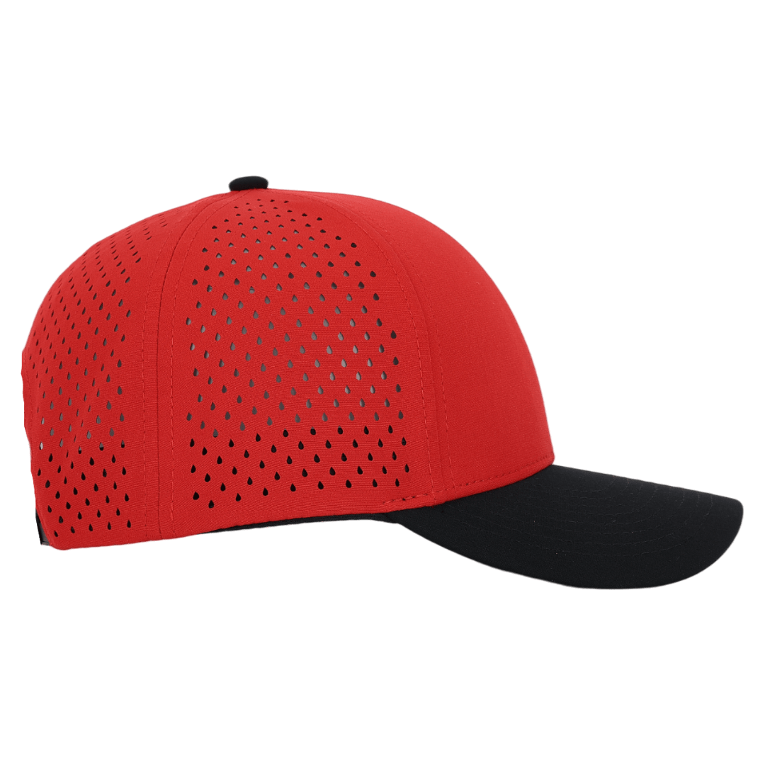 Stealth Red & Black Low Pro Waterproof Hat