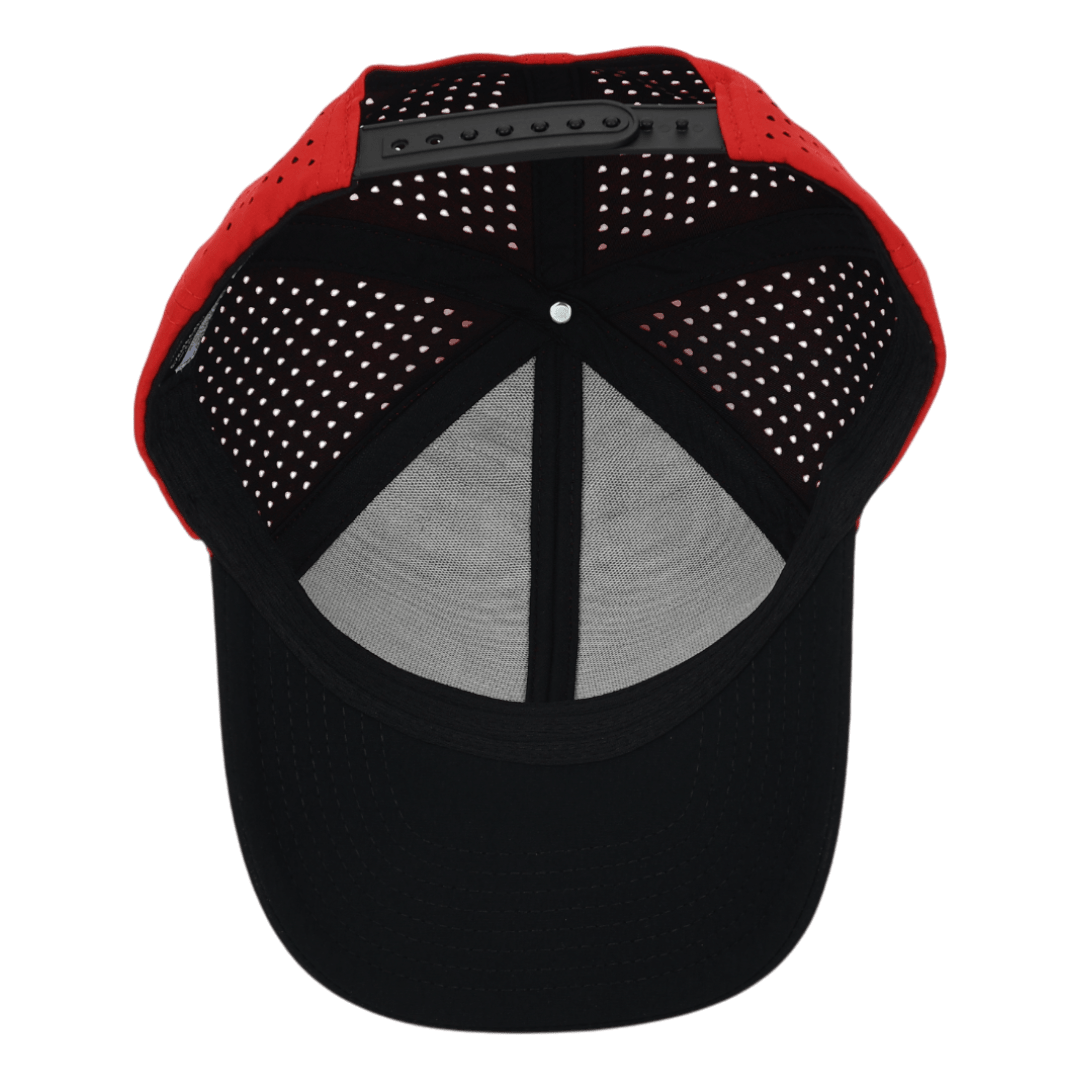 Stealth Red & Black Low Pro Waterproof Hat