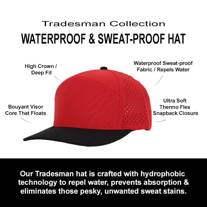 Stealth Red & Black Tradesman Waterproof Hat