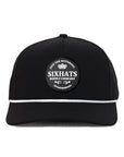 Signature Black white crown rubber patch waterproof Six Hats Supply Designed in Canada