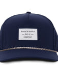 Navy signature blue baseball cap waterproof sweat proof with a white fabric