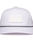 White Signature baseball hat White range rubber patch waterproof sweat proof designed in Canada Sixhats Supply