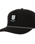 Black Golf Patch Signature Tee Holder Hat W/ Magnetic Ball Marker