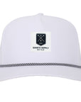 White Golf Patch Signature Tee Holder Hat W/ Magnetic Ball Marker