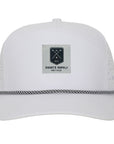 White Golf Patch Tradesman Tee Holder Hat W/ Magnetic Ball Marker