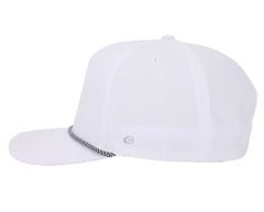 White W/ Black Golf Patch Signature Tee Holder Hat W/ Magnetic Ball Marker