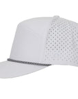 White W/ Black Golf Patch Tradesman Tee Holder Hat W/ Magnetic Ball Marker