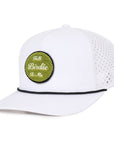 White_Signature_side_view_waterproof_sweat_proof_hats_Talk_Birdie_to_me_chenille_patch_designed_in_Canada