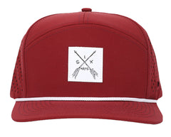 Burgundy Arrow  Tee Holder Hat w/ Magentic Ball Marker