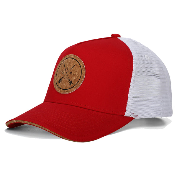 Red & White Mesh Arrow Snapback  Trucker Caps for Men – Six