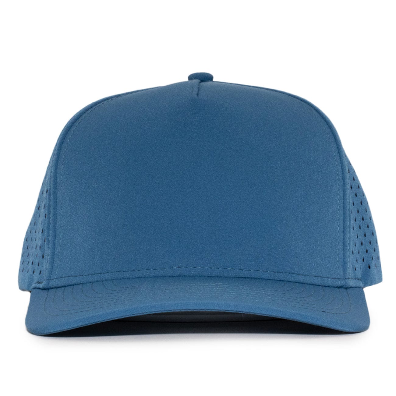 Atlantic blue signature laser mesh 5 panel hat waterproof cap designed in Canada Six Hats Supply