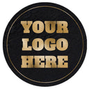 Black Leather w/ gold logo