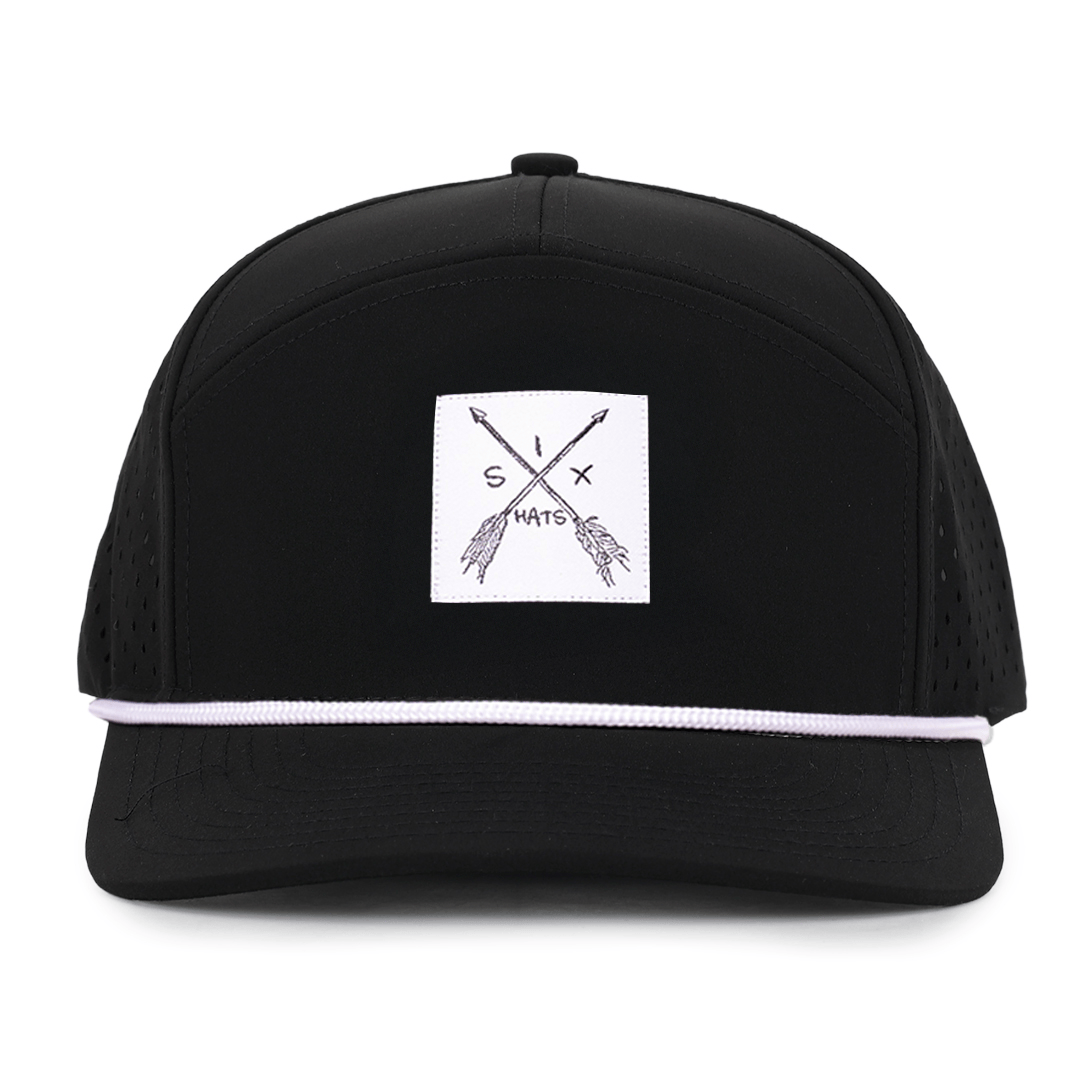 Black_Arrow_Tradesman_waterproof_front_view_sweatproof_six_hats_supply_designed_in_Canada