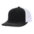Black and White plastic mesh 5 panel signature hat waterproof and sweat proof cap designed in Canada Six hats Supply
