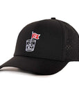 Black 19th Hole Low Pro Waterproof Hat