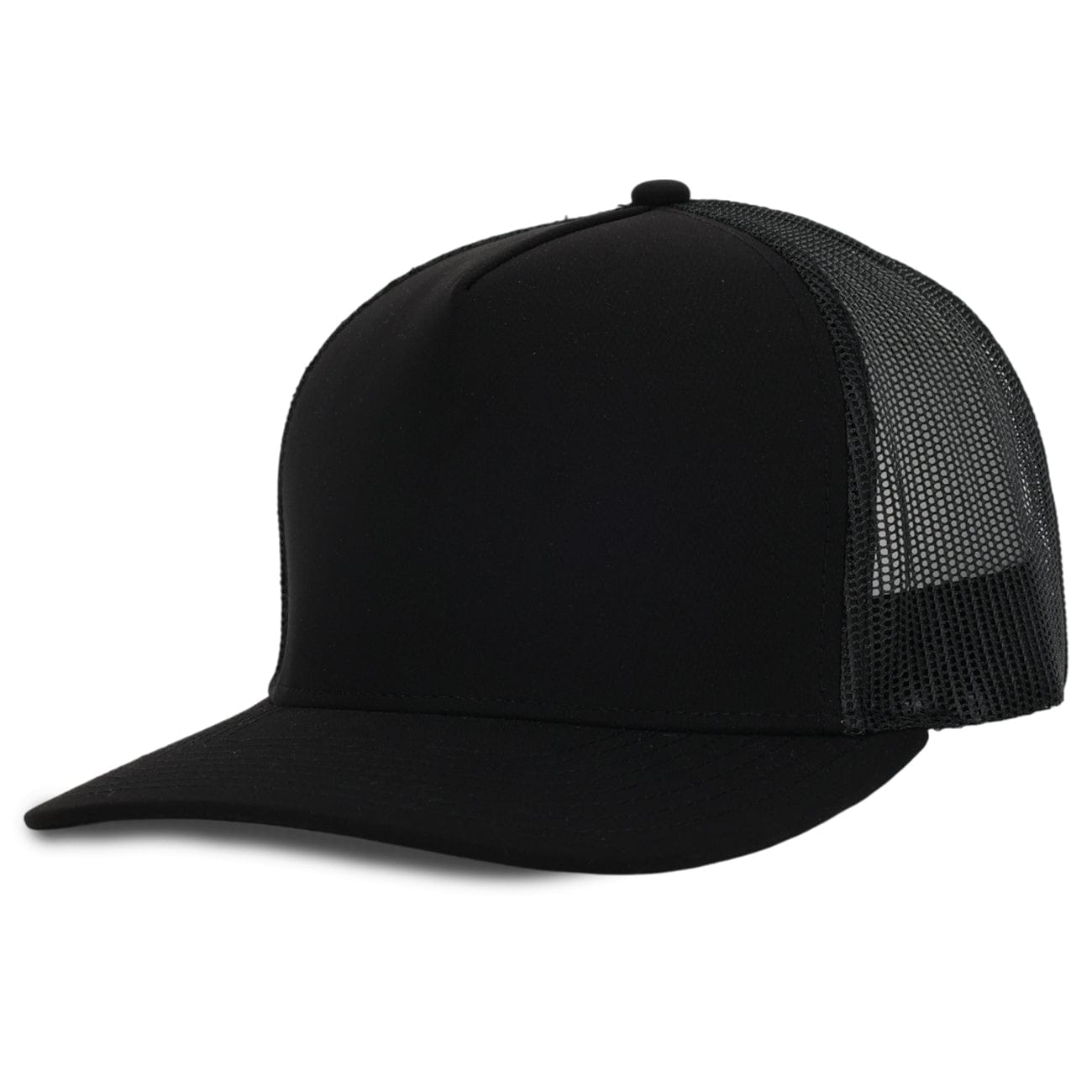 Black plastic mesh signature cap waterproof and sweat proof hat designed in Canada Six hats Supply