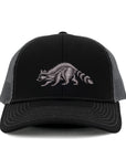 Black & Charcoal Raccoon Mesh Low Pro Waterproof Hat