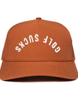 Burnt Orange Golf Sucks Signature Waterproof Hat