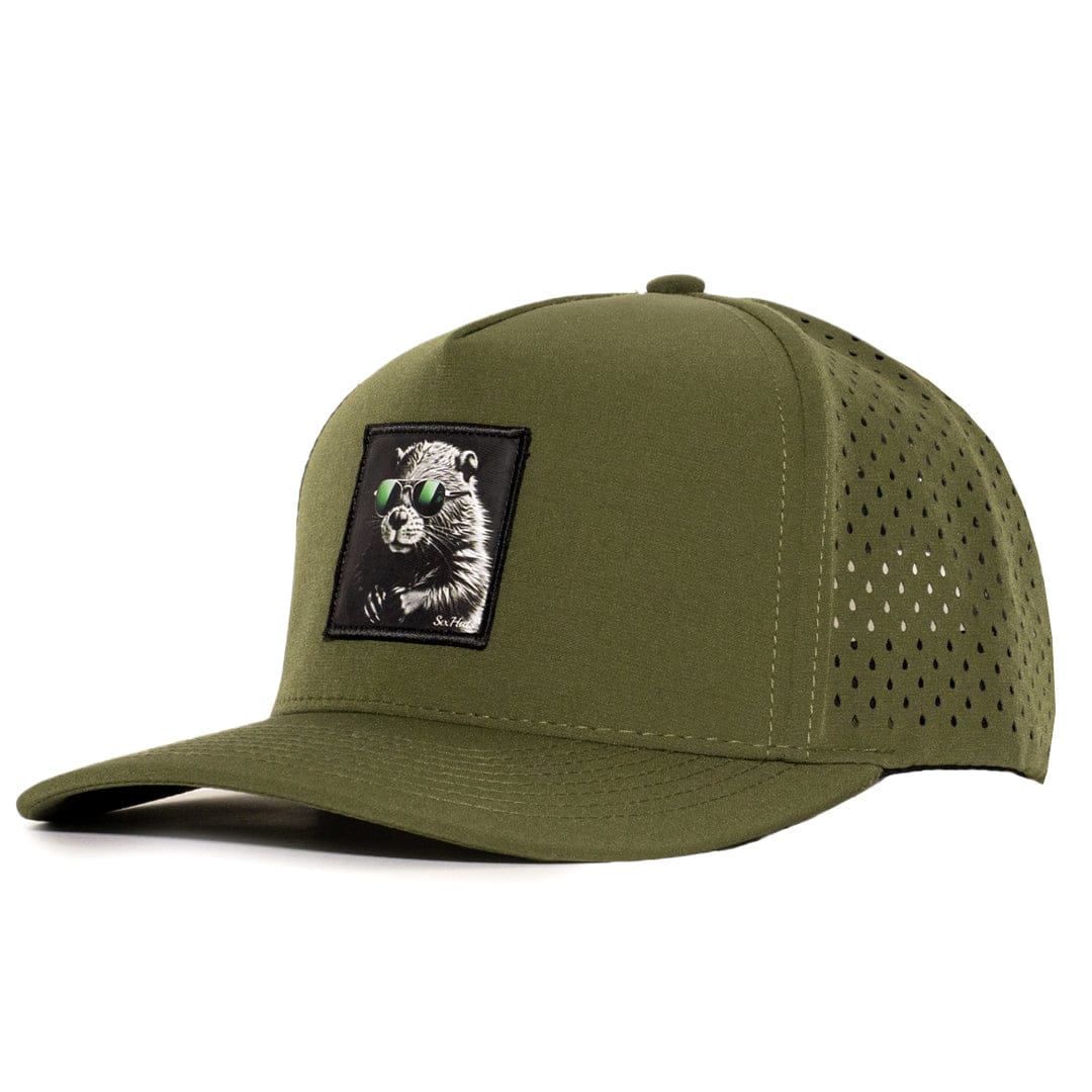 Forest_Green_Signature_Beaver_fabric patch waterproof hat designed in Canada Six hats Supply