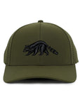 Forest Green Raccoon Low Pro Waterproof Hat